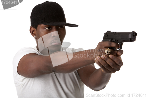 Image of Young thug with a gun