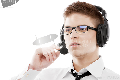 Image of Young man in headset