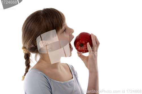 Image of Girl with apple