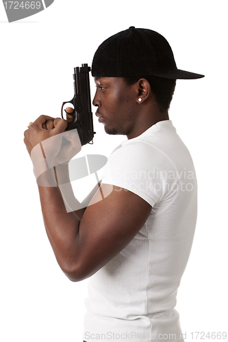 Image of Young thug with a gun
