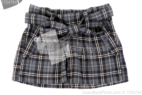 Image of Grey plaid skirt