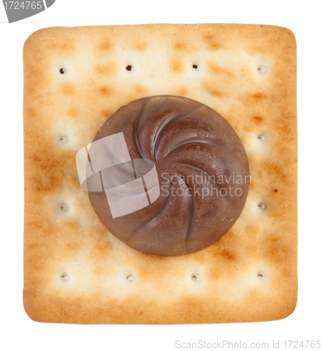 Image of Round chocolate candy with crackers