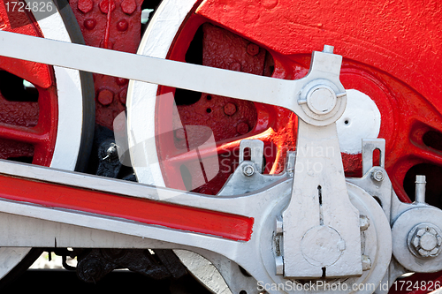 Image of old red wheel