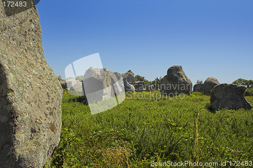 Image of Menhir in Carnac-Brittany
