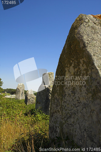 Image of Menhir in Carnac-Brittany