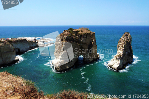 Image of Pigeon Rocks,Beirut Lebanon