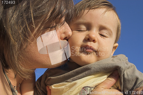 Image of mother and son