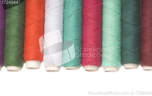 Image of spools of thread for sewing 