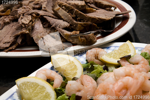 Image of Shrimp Scampi and Beef