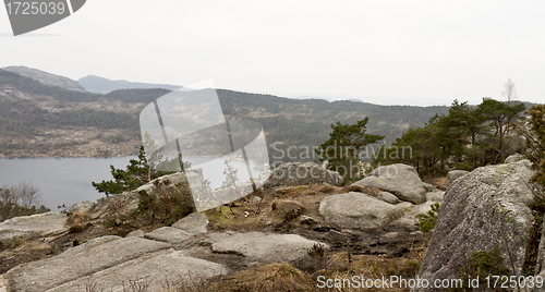 Image of stony coast in norway