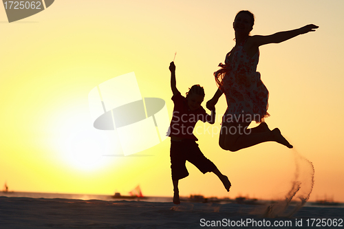 Image of Family jumping