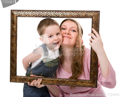 Image of Mother and son portrait