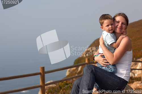 Image of Loving moment between mother and son