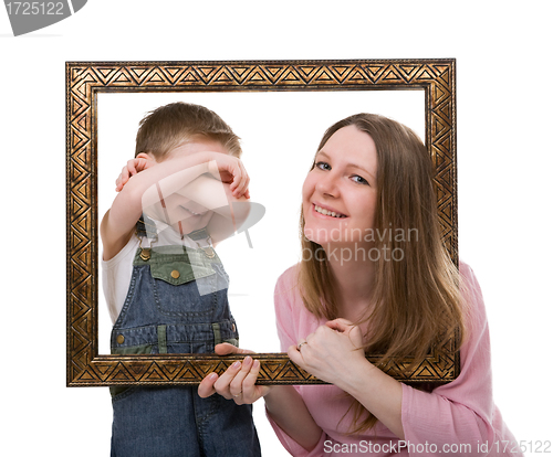 Image of Mother and son portrait