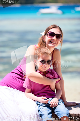 Image of Mother and son summer portrait