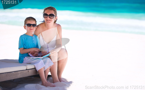 Image of Mother and son on vacation