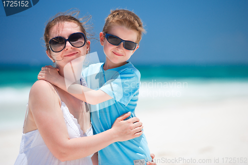 Image of Mother and son on vacation