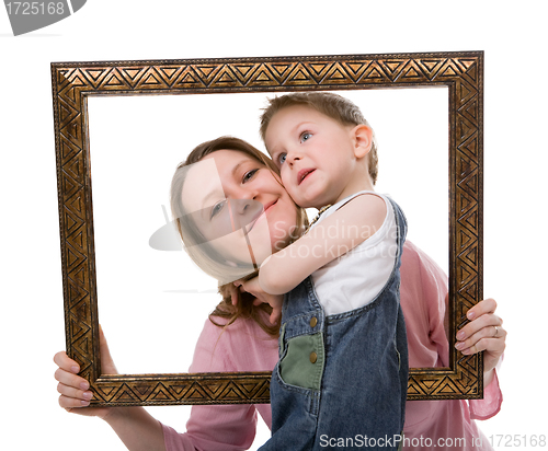 Image of Mother and son portrait