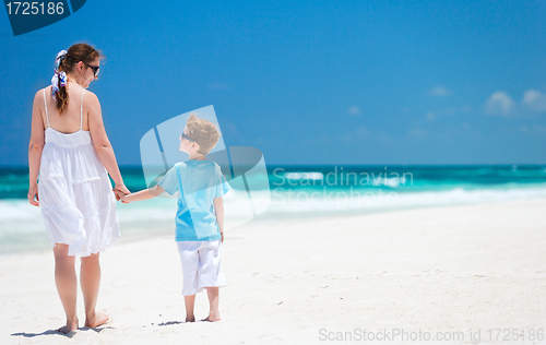 Image of Mother and son on vacation
