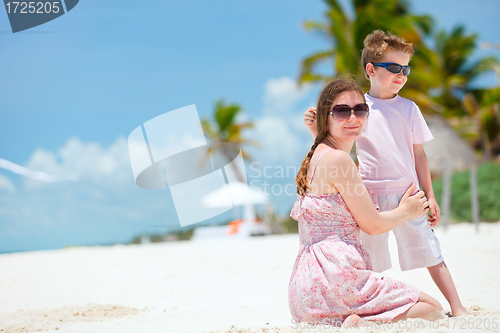 Image of Mother and son on vacation