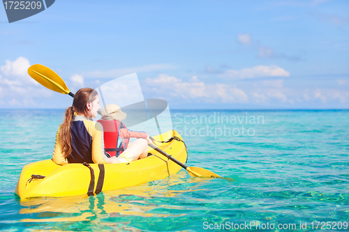 Image of Mother and son kayaking