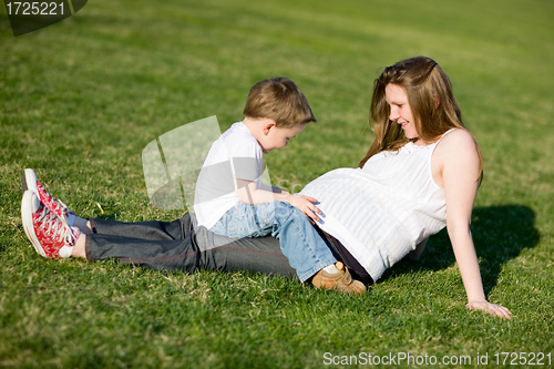 Image of Family fun at sunny day