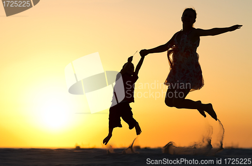 Image of Family jumping