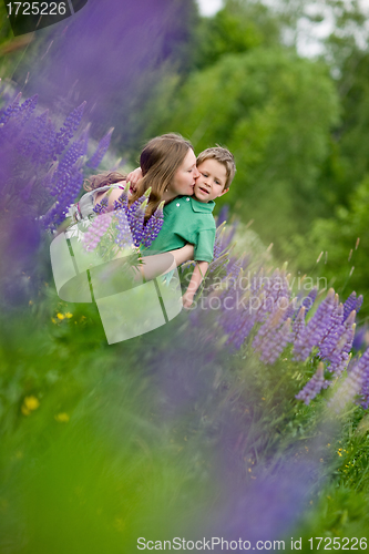 Image of Family fun at sunny day