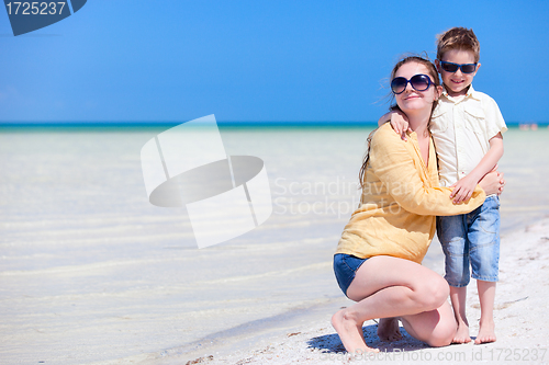 Image of Mother and son on vacation