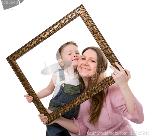 Image of Mother and son portrait