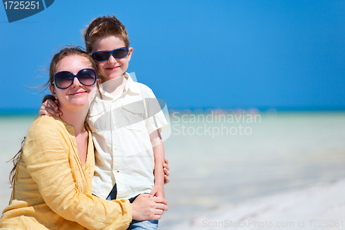 Image of Mother and son on vacation