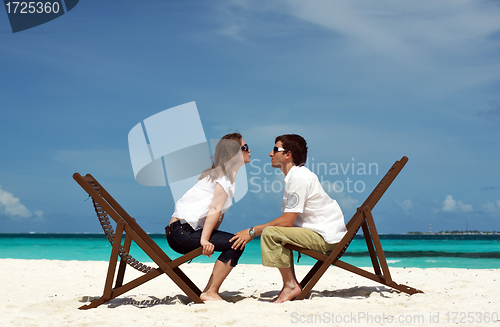 Image of Young couple on the beach