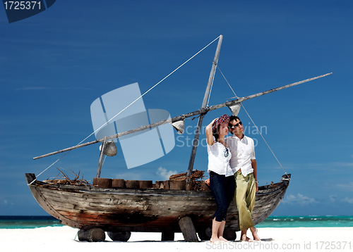 Image of Young couple on the beach