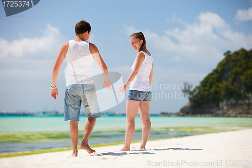 Image of Romantic couple at beach