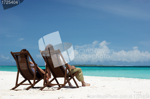 Image of Young couple on the beach