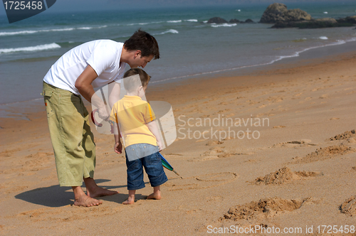 Image of Happy father and son