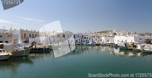 Image of port of Naoussa,  Paros island , Greece