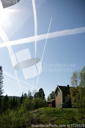 Image of Contrail tracks