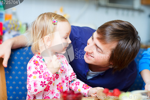 Image of Loving father and daughter portrait