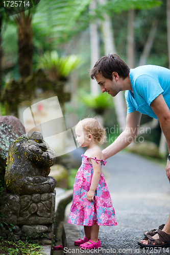 Image of Father and daughter in Bali