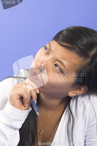 Image of girl thinking