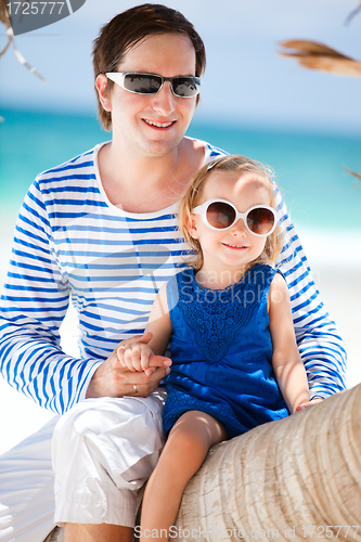 Image of Father and daughter on Caribbean vacation