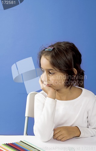 Image of sad little girl