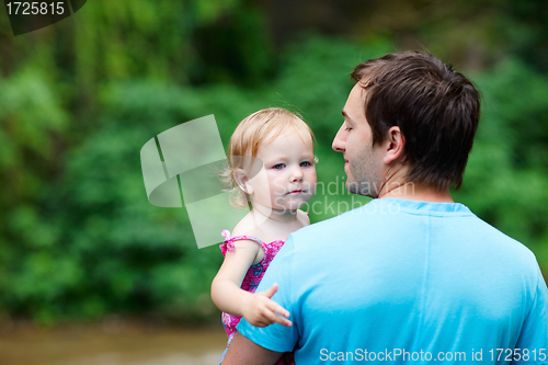 Image of Father and daughter outdoors