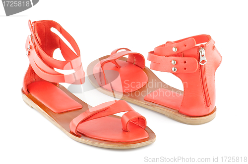 Image of Red female open shoes