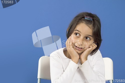 Image of little girl thinking