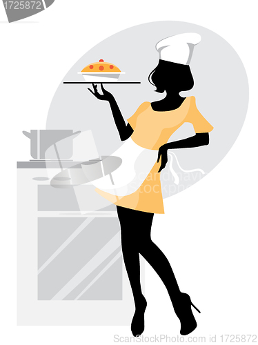 Image of Baker girl silhouette