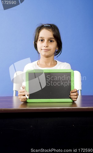 Image of showing empty chalkboard