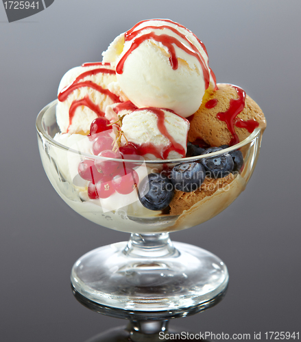 Image of Ice cream with fresh berries