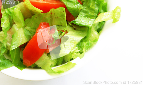 Image of Healthy vegetarian Salad on the white plate 